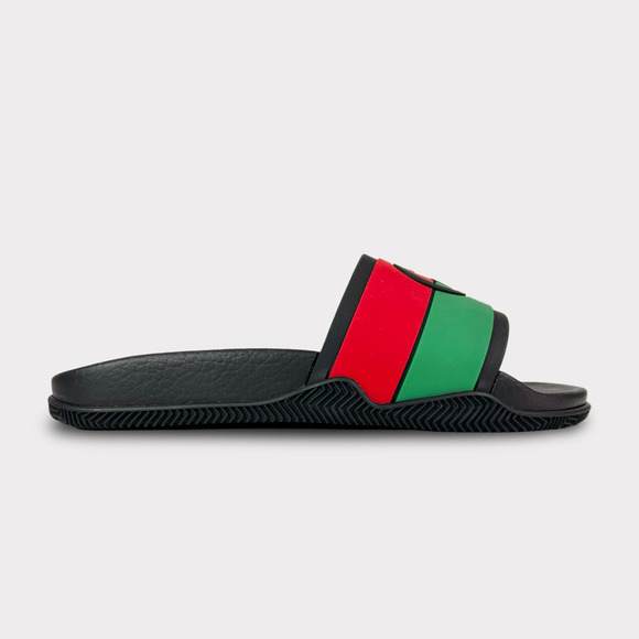 Gucci Interlocking G Rubber Slide Sandal - Men’s 8.5 - Picture 1 of 8
